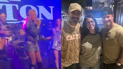 Gwen Stefani serenaded husband Blake Shelton at star-studded party for his 30th hit