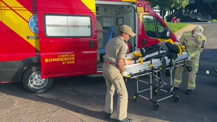 Motociclista sofre fratura exposta após acidente em cruzamento de Umuarama -