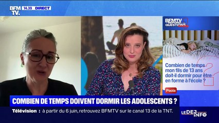Combien de temps mon fils de 13 ans doit-il dormir pour être en forme à l'école? BFMTV répond à vos questions
