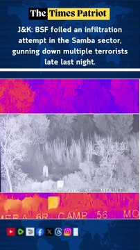 J&K: BSF foiled an infiltration attempt in the Samba sector, gunning down multiple terrorists late last night. #JammuAndKashmir #BSF #TerrorAlert