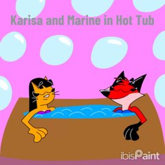 Johnny & Friends: Karisa and Marine in Hot Tub in Speedpaint