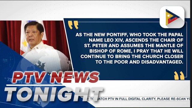 PBBM congratulates Pope Leo XIV
