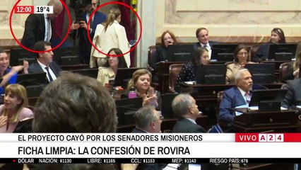 📢 FICHA LIMPIA: EL PROYECTO CAYÓ POR ROVIRA Y LOS SENADORES MISIONEROS