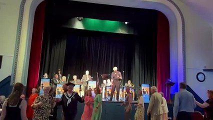 Criccieth VE Day anniversary celebrations: Superb entertainment was provided by the Llandudno Swing Band who encouraged lots of dancing