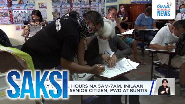 Early voting hours na 5am-7am, inilaan para sa mga senior citizen, PWD at buntis | Saksi