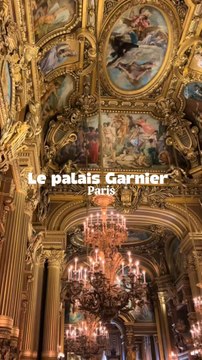 Un bijou au cœur de Paris 💎Le Palais Garnier, c’est bien plus qu’un opéra : c’est un voyage dans le temps, entre dorures, marbre et plafond signé Chagall.©️ Crédit : @fischeraude (TikTok)