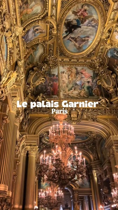 Un bijou au cœur de Paris 💎Le Palais Garnier, c’est bien plus qu’un opéra : c’est un voyage dans le temps, entre dorures, marbre et plafond signé Chagall.©️ Crédit : @fischeraude (TikTok)