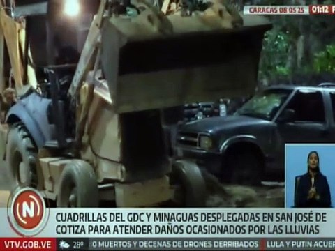 Caracas | Autoridades regionales atienden afectaciones por lluvias torrenciales