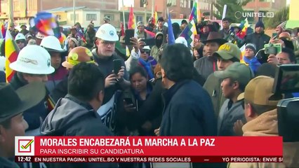 Senador Loza afirma que Evo encabezará la marcha a La Paz para inscribir su candidatura y lo hará con seguridad sindical