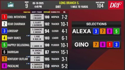 Long Branch Stakes Race 9: Bets on Lordship & Kentucky Outlaw