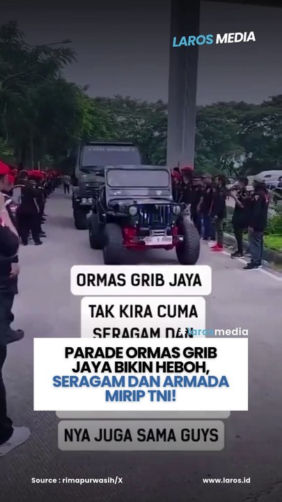 Parade Ormas GRIB Jaya Bikin Heboh, Seragam dan Armada Mirip TNI