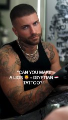 “Can You Make A Lion 🦁 + Egyptian 🇪🇬 Tattoo” #shorts