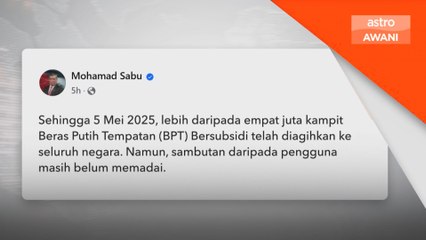 Pembelian beras tempatan kini lima kampit
