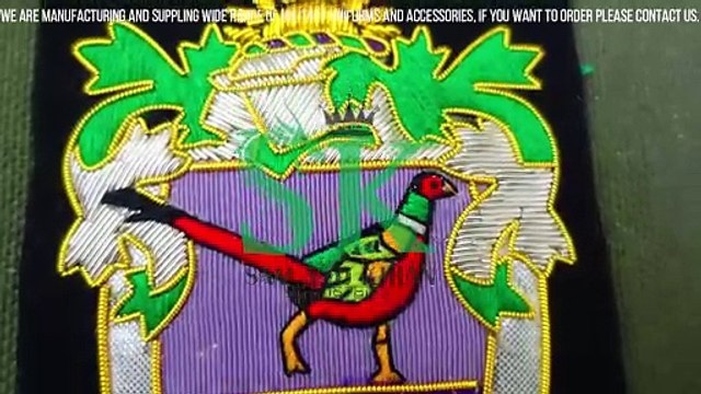 East Devon Golf Club Embroidered Badges, Hand Embroidered Bullion Wire Blazer Badges