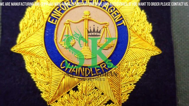 Hand Embroidery Badge for Uniform Patch, Hand Embroidered Badge, Embroidered Bullion Badges