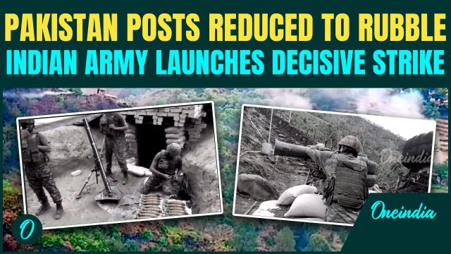 VIDEO: Indian Army In Action At The LoC | Destroys Pakistani Bunkers And Posts In Retaliatory Action