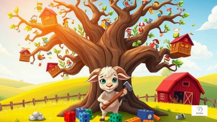 🌳🛠️ “Freddy the Goat Builds a Treehouse – A Farmyard Adventure of Friendship and Fun!”