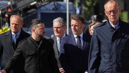 El encuentro de los líderes europeos con Zelenski en Kiev