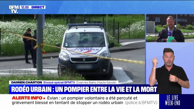 Un pompier entre la vie et la mort après avoir été percuté lors d'un rodéo urbain à Évian-les-Bains