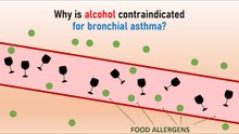 Why is alcohol contraindicated for bronchial asthma?
