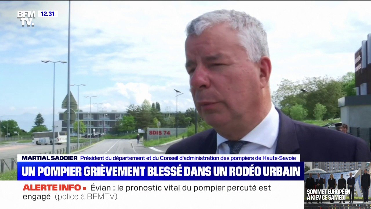 Rodéo urbain à Évian: le pompier "dans un état critique"