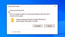 Solved - Could not find this item while deleting or Moving a folder / File