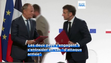 Emmanuel Macron et Donald Tusk signent un traité « d’assistance mutuelle »