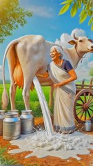 Grandma make lot of butter from cow milk . #animals #firebrigade😱 #facebookviral #jalpari #foryouシ #BunnyAdventure #trend #amazingfacts #animation #indian #bestoftheday #trending #explore  #cartoon #Amazing #short #AI #duck #animals @follwer @Highlights