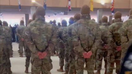 Emotional moment as airman receives heartfelt surprise from older brother who flew in for his graduation
