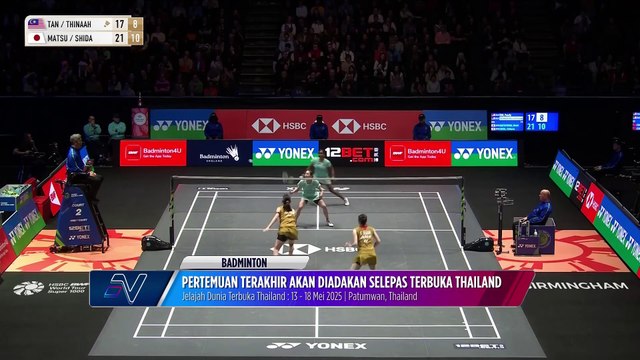 Status Pearly & Thinaah bersama BAM akan ditentukan selepas aksi Terbuka Thailand