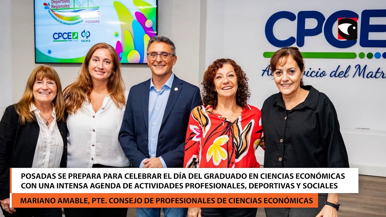 Posadas se prepara para celebrar el Día del Graduado en Ciencias Económicas con una intensa agenda de actividades profesionales, deportivas y sociales