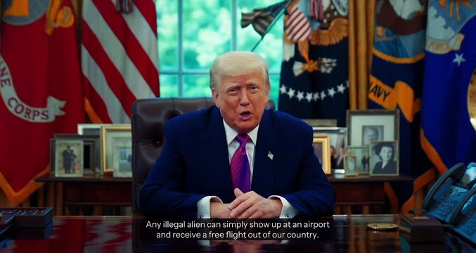 President Donald Trump signs order for self deportation for illegal aliens