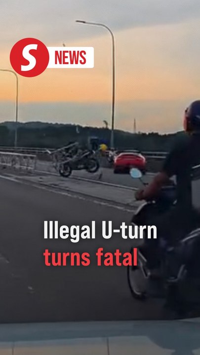 S'porean makes illegal U-turn, leads to acciden...
