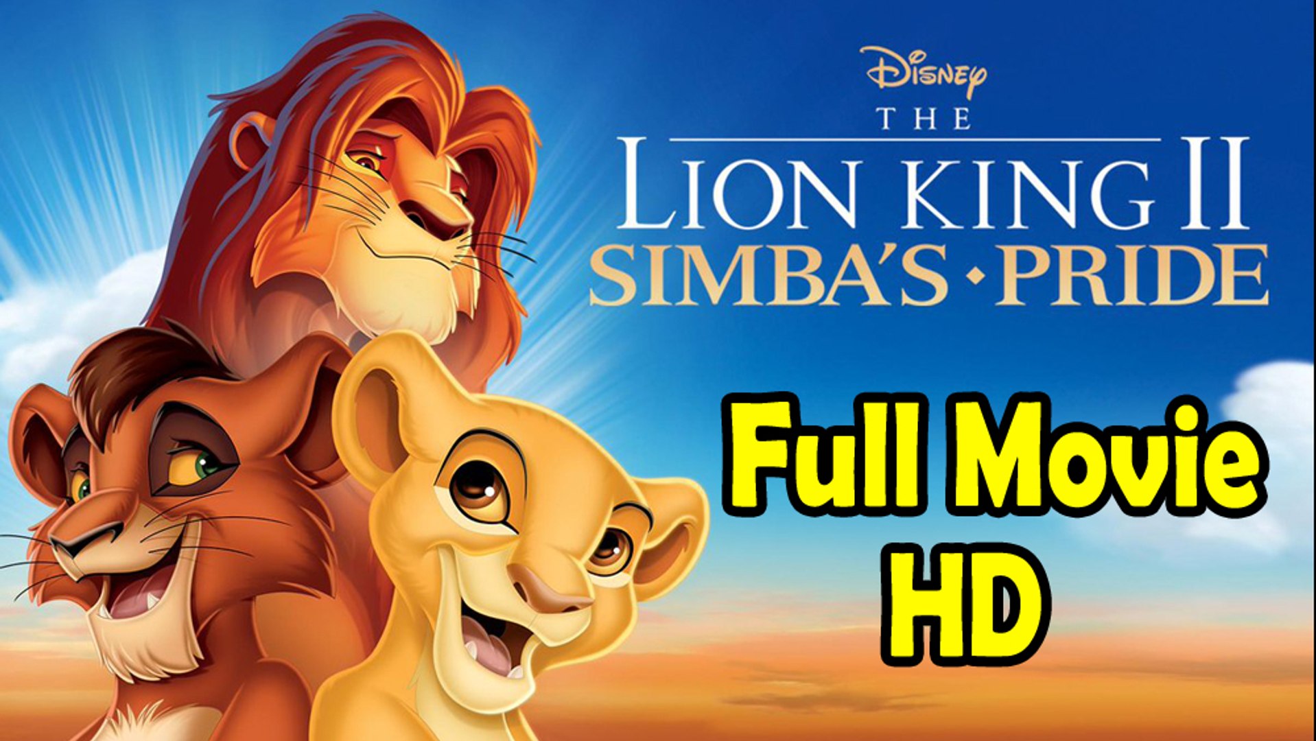 The Lion King II Simba's Pride (1998) Full Movie HD