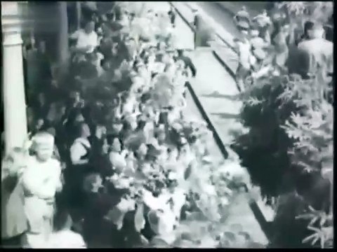 10 мая 1945 г., Кинохроника Победы. Первый поезд Победы прибыл в Москву, на Белорусский вокзал.