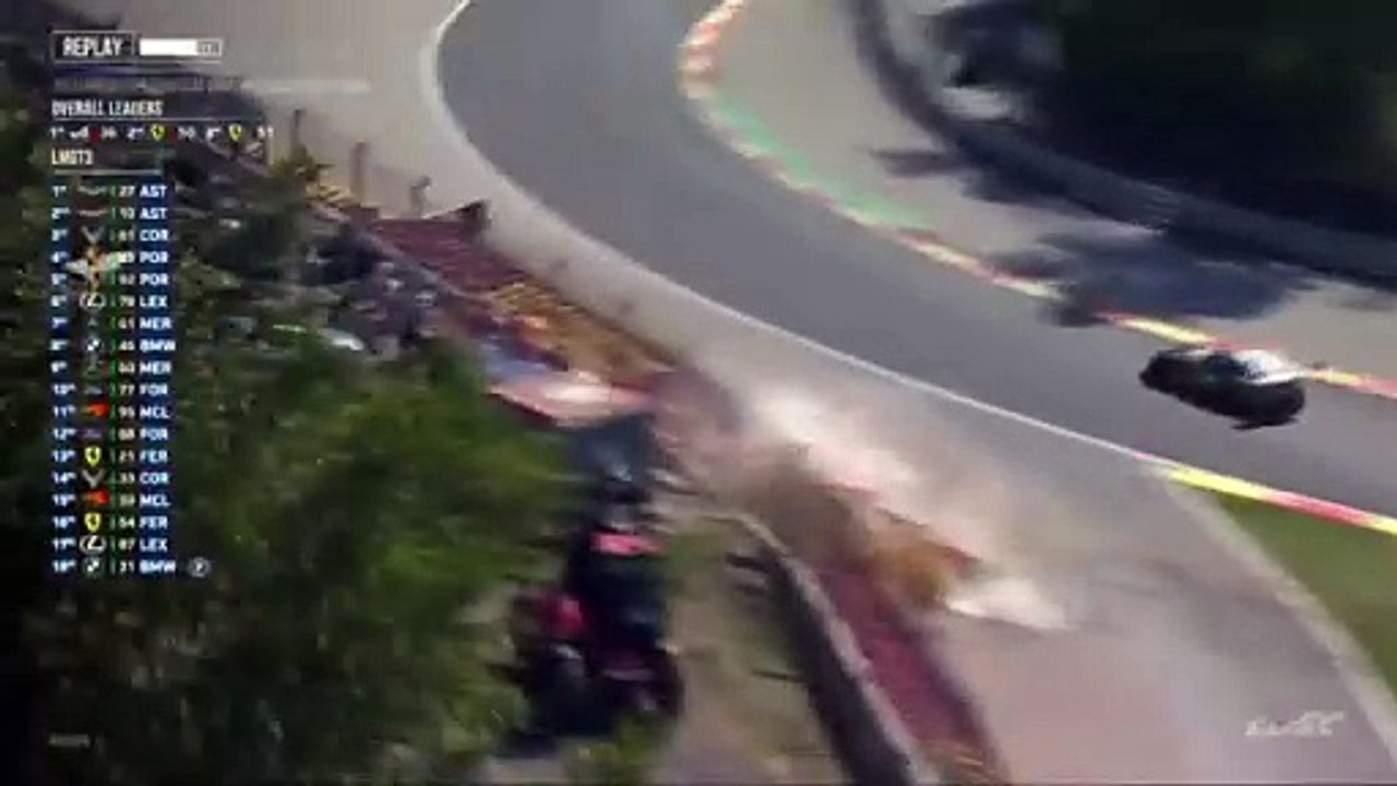 WEC 2025 6H Spa Race Gelael Hard Crash