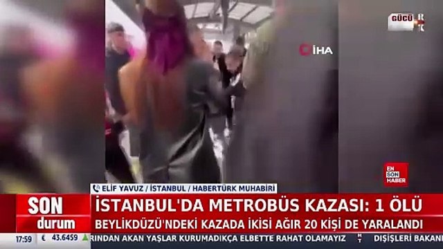 İstanbul'daki metrobüs kazasına ilişkin kaza anı görüntüleri ortaya çıktı