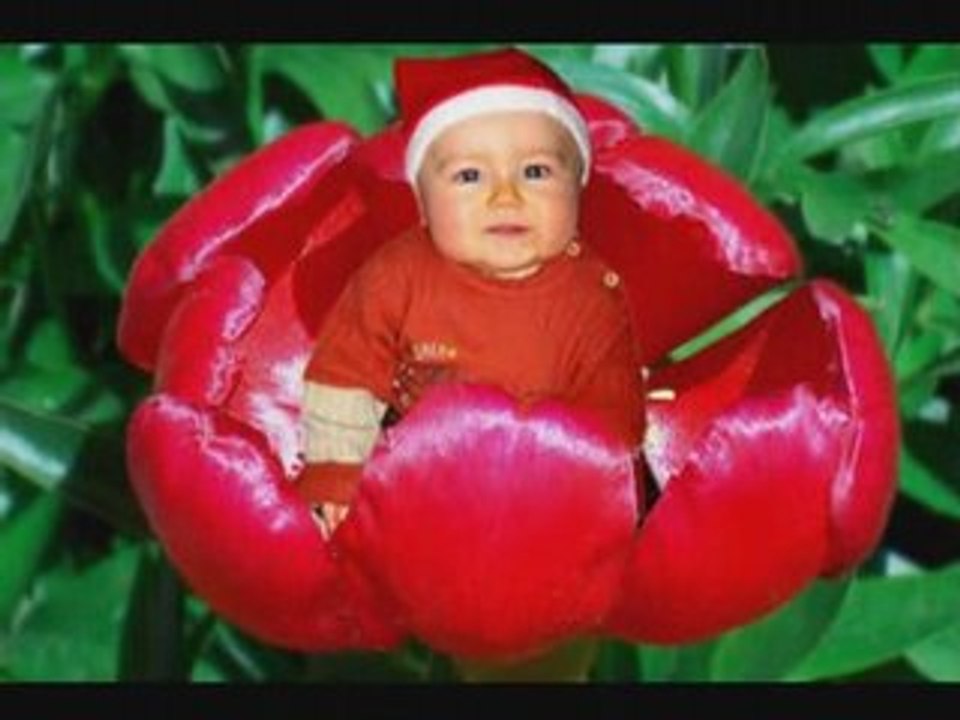 Les enfants et les fleurs