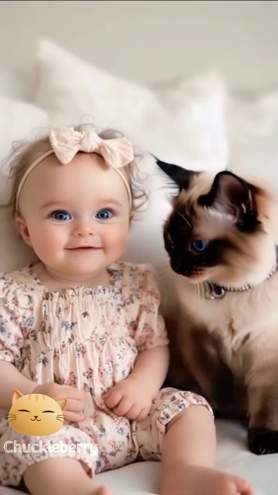 Baby cat hugs