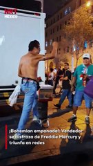 Un vendedor de empanadas ha conquistado las redes sociales gracias a su original y divertida estrategia para aumentar sus ventas: ¡se disfraza de Freddie Mercury y ofrece un pequeño espectáculo