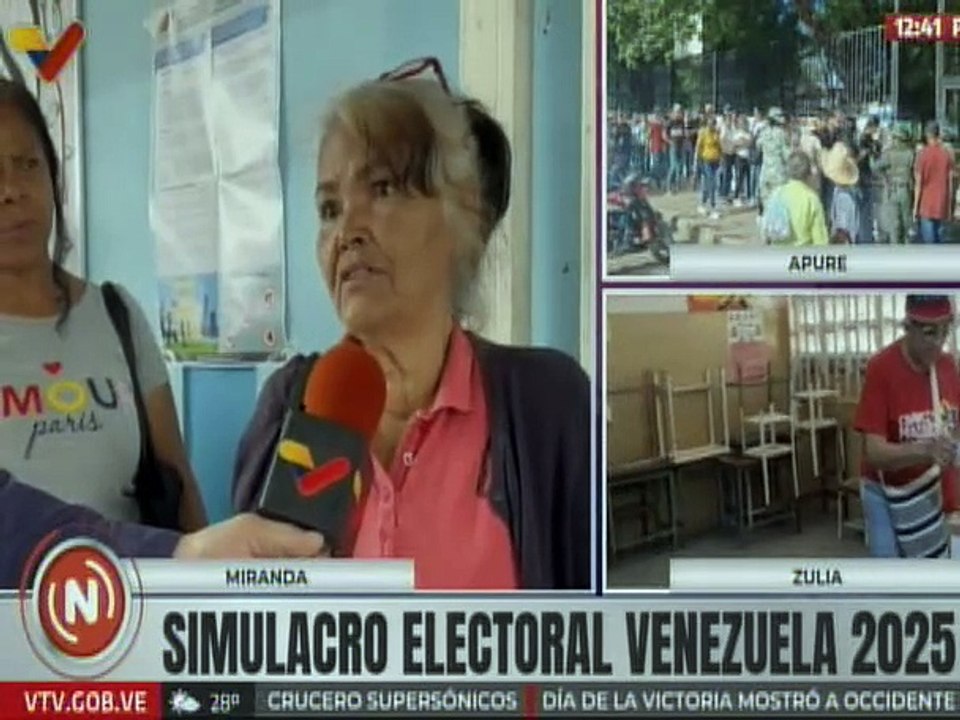 Miranda | Ciudadanos participan con entusiasmo en el simulacro electoral en la U.E. Vicente Salías