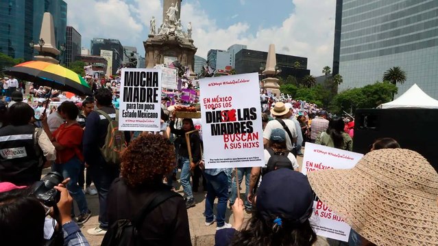 CDMX: Madres buscadoras se manifiestan en Paseo de la Reforma este 10 de mayo