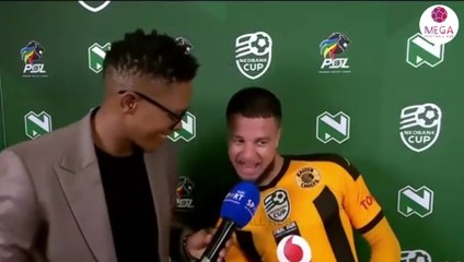 Moment Chiefs' captain, Yusuf Maart's interview was disrupted by teammates