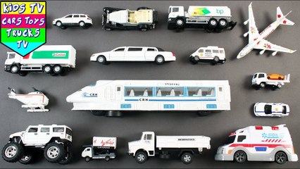 Learn the Color White with Cars and Trucks – Kids TV Educational Vehicle Video