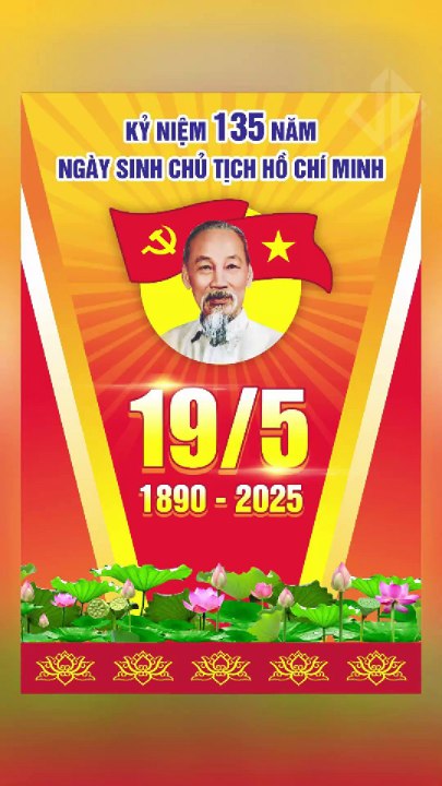 Poster Design Celebrating the 135th Birthday of President Ho Chi Minh