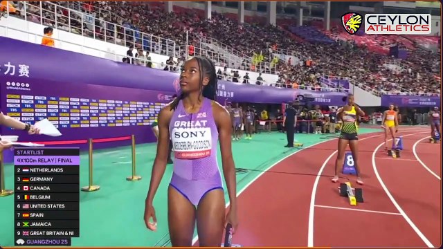 4x100m Womens Finals - World Relay 2025 China - Britain GOLD, Spain Silver, Jamaica Bronze