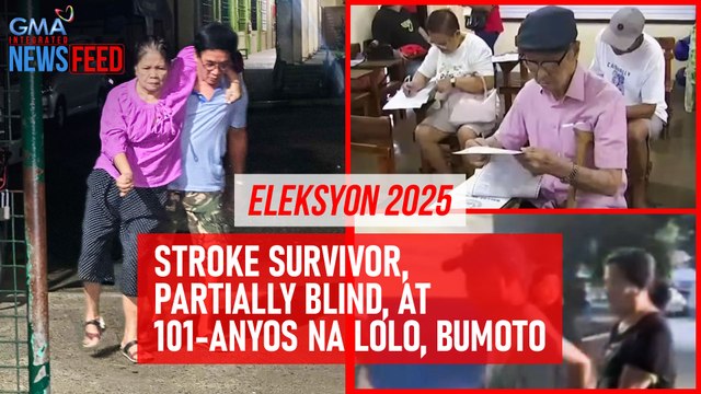 Stroke survivor, partially blind, at 101-anyos na lolo, bumoto | GMA Integrated Newsfeed