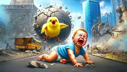 😥🐥Chick_Rescuing_the_baby_👶_from_Earthquake🌍_😥