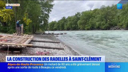 Saint-Clément: la construction des radelles bat son plein pour les Radeliers de la Durance