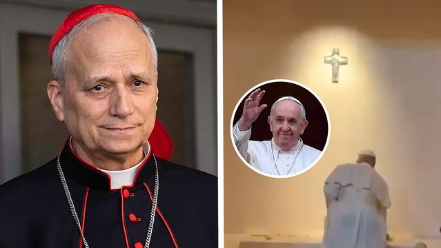El papa León XIV acude a la tumba del papa Francisco y reza ante él